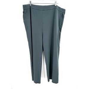 EILEEN FISHER Womens Blue Gray Straight Leg Pull On Office Trouser Pants Size 3X